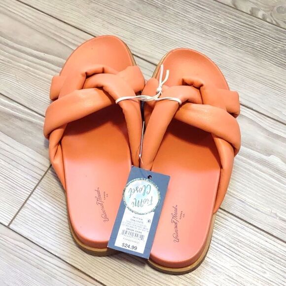 (58-1058) 🔥3/$20🔥 Universal Thread Coral Cosette Sandals Size 9.5 - Picture 5 of 10
